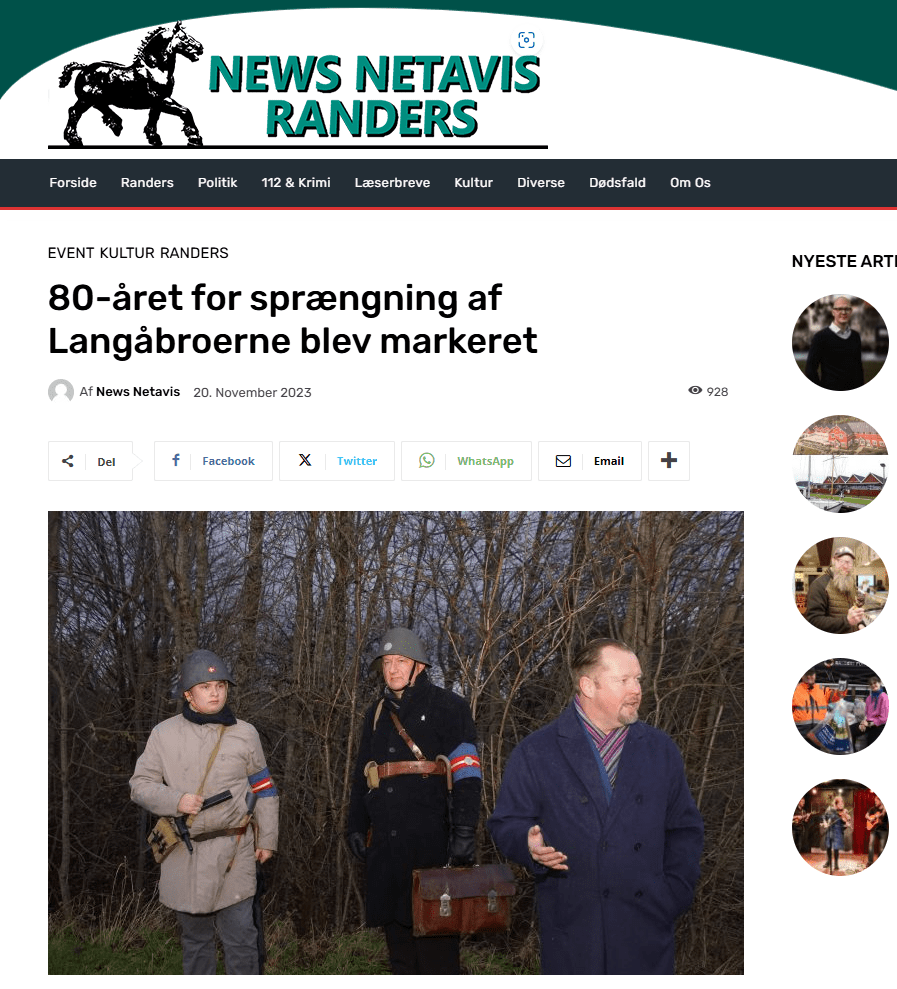 80-året for sprængning af Langåbroerne blev markeret