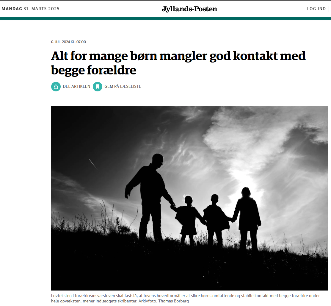 Alt for mange børn mangler god kontakt med begge forældre