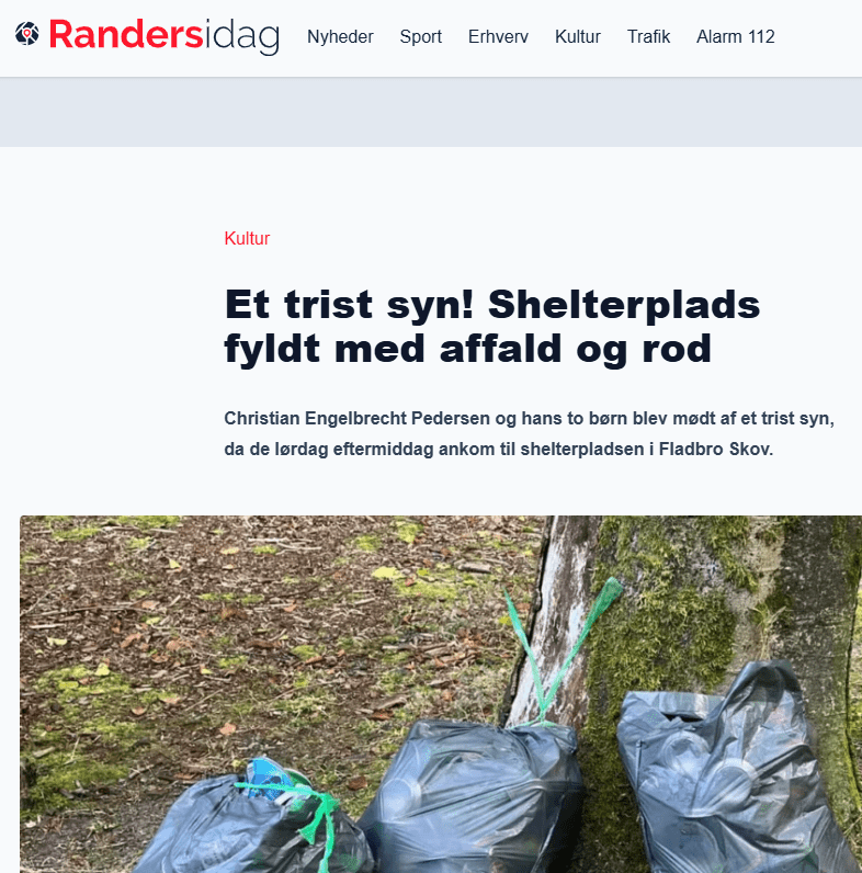 Et trist syn Shelterplads fyldt med affald og rod
