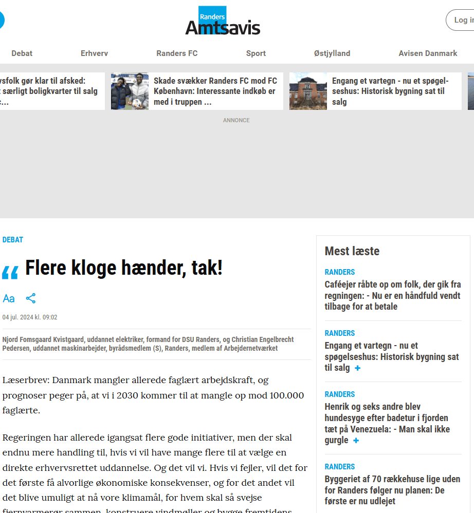 Flere kloge hænder tak