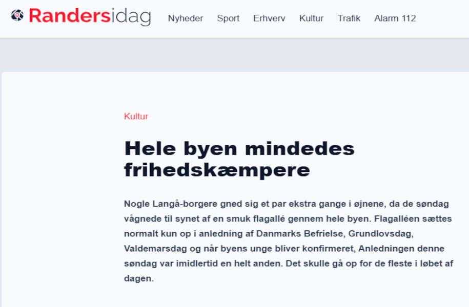 Hele byen mindes frihedskæmpere