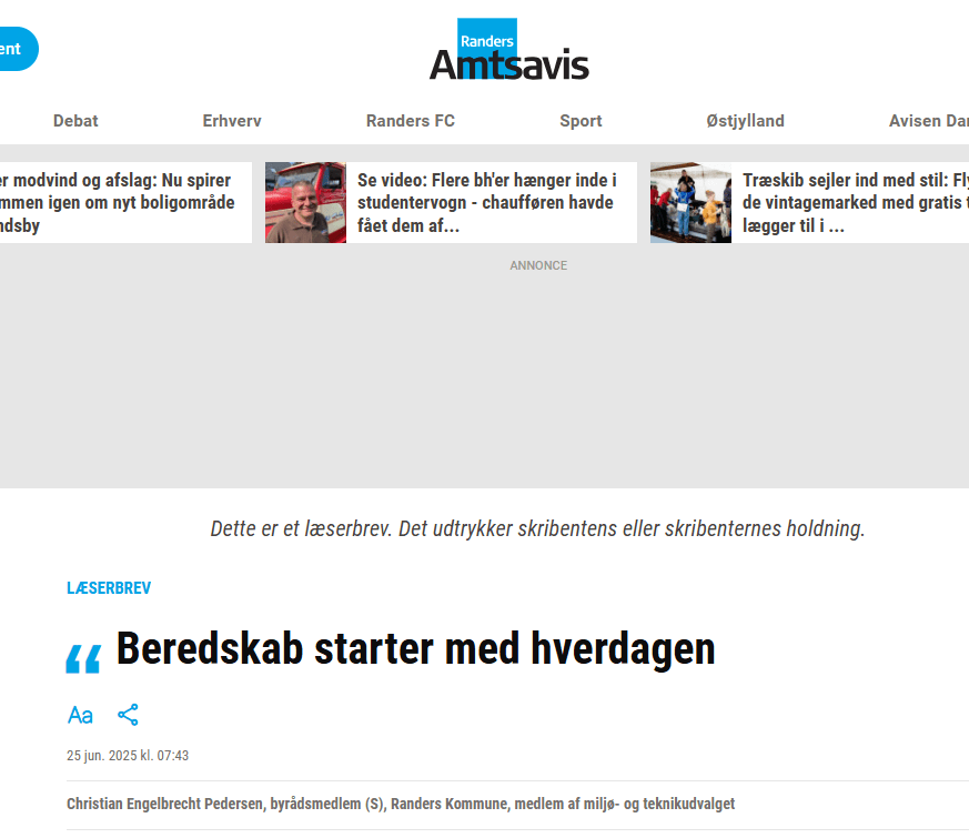 Beredskab starter med hverdagen